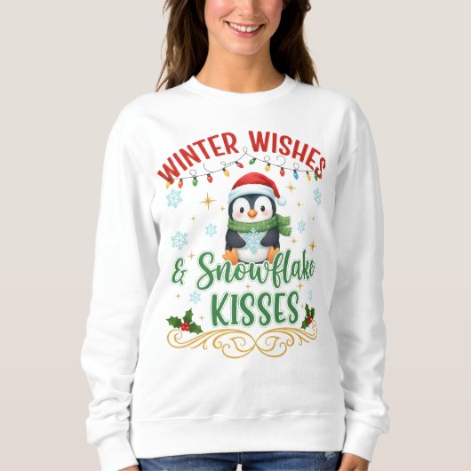 Cute Penguin Winter-trui Trui (Voorkant)