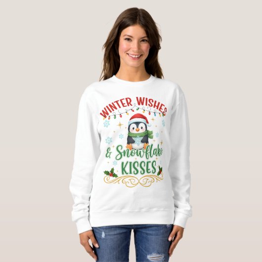 Cute Penguin Wintet sweatshirt (Voorkant volledig)