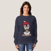 Cute Penguin with Hot Cocoa  Trui (Voorkant volledig)