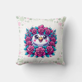 Cute Penguin with Rose Garland Kussen
