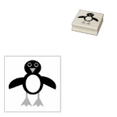 Cute Penguin Wood Art Stamp Rubberstempel (Gestempeld)