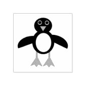 Cute Penguin Wood Art Stamp Rubberstempel (Afrduk)