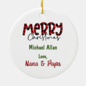 Cute Penguin Wrapped in Lights Kid's Christmas Keramisch Ornament (Achterkant)