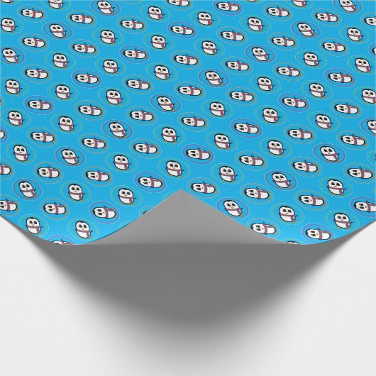 Cute Penguin Wrapping Paper Cadeaupapier (Hoek)