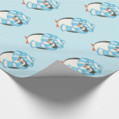 Cute Penguin Wrapping Paper Cadeaupapier (Hoek)