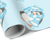 Cute Penguin Wrapping Paper Cadeaupapier (Rol Hoek)