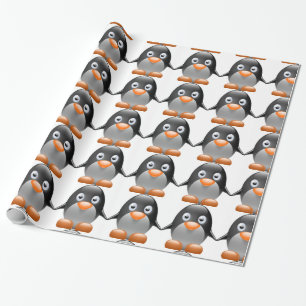 Cute Penguin Wrapping Paper Cadeaupapier