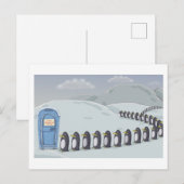 Cute Penguins, alleen een waskamer op de Zuidpool. Briefkaart (Voorkant / Achterkant)