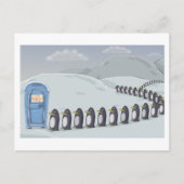 Cute Penguins, alleen een waskamer op de Zuidpool. Briefkaart (Voorkant)