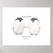 Cute Penguins Art van het Poster van de douane voo (Voorkant)