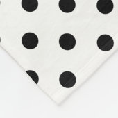 Cute Penguins, B&W polka dots, personaliseer onze  Fleece Deken (Hoek)