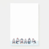 Cute Penguins Border Blue Simple Illustration Post-it® Notes (Voorkant)