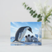 Cute Penguins Briefkaart (Staand voorkant)