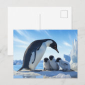 Cute Penguins Briefkaart (Voorkant / Achterkant)