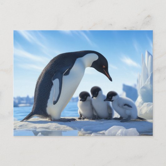 Cute Penguins Briefkaart (Voorkant)