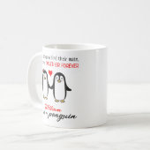 Cute Penguins Co-forever, Valentijn Day Koffiemok (Voorkant links)
