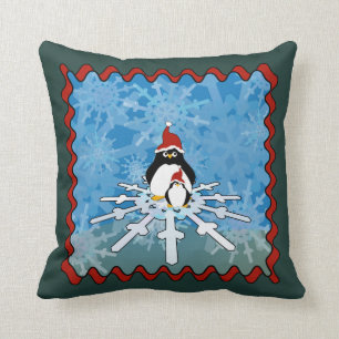 Cute Penguins en Bunny Winter Kussen