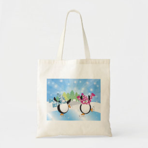 Cute Penguins Figuur Skating Bag Tote Bag