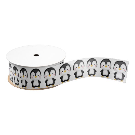 Cute Penguins Grosgrain Ribbon Grosgrain Lint (Spoel)