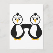 Cute Penguins Holding Hands Briefkaart (Voorkant)