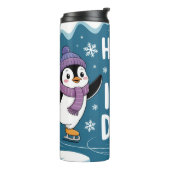 Cute Penguins Ice Skating Cartoon, Have an Ice Day Thermosbeker (Gedraaid links)