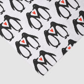 Cute Penguins in Love Valentijnsdag, Jubileum Tissuepapier (Detail)