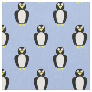 Cute Penguins Kinder Baby Nursery Light Blue Stof