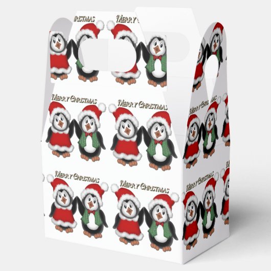 Cute Penguins Merry Kerstfeestbox Bedankdoosjes (Geopend)