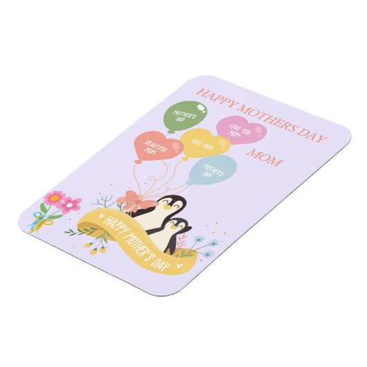 Cute Penguins Moederdag Magneet (Linkerzijde)