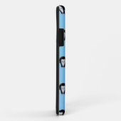 Cute Penguins over Winter Blue Case-Mate iPhone Case (Achterkant/rechts)