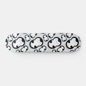 Cute Penguins Pattern (blauw) Skateboard (Horizontaal)