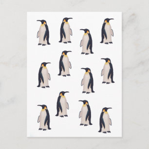 Cute Penguins Pattern Briefkaart
