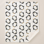 Cute Penguins Pattern Sherpa Deken (Voorkant)