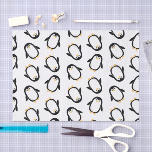 Cute Penguins Pattern Tissuepapier (Craft)