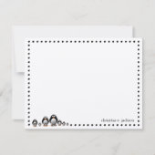 Cute Penguins Personalized Note Card Notitiekaartje (Voorkant)