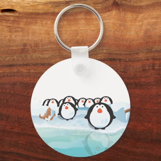 Cute Penguins Sleutelhanger (Voorkant)
