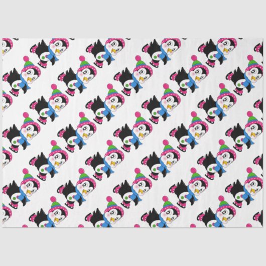 Cute Penguins Tissuepapier (Voorkant)