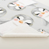 Cute Penguins Waterverf Sherpa Deken (3/4)