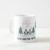 Cute Penguins Winter Christmass Coffee Mok (Voorkant links)