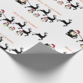 Cute Penquin-Cartoon, Slaapgeerpapier Cadeaupapier (Hoek)