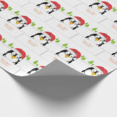 Cute Penquin-Cartoon, verpakkingspapier Cadeaupapier (Hoek)