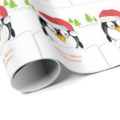 Cute Penquin-Cartoon, verpakkingspapier Cadeaupapier (Rol Hoek)