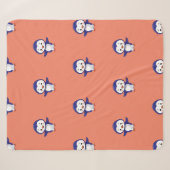 Cute penquin print sherpa blanket deken (Voorkant (horizontaal))