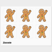 Cute peperkoek cookie kerst sticker (Vel)