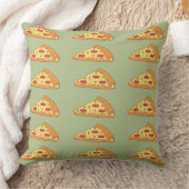 Cute  Peperoni Pizza groen en oranje Kussen (Deken)