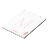 Cute Pepper Custom Name Initial Notitieblok (Linkerzijde)
