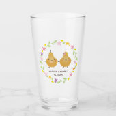 Cute Perfect Pear Married Couple Passen getrouwd W Glas (Voorkant)