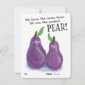 Cute Perfect Pear Pun Valentijnsdag Classroom Feestdagenkaart (Voorkant)