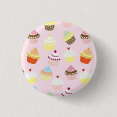 Cute Perfect Prachtige Roze Cupcake Ronde Button 3,2 Cm (Voorkant)