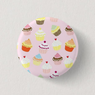 Cute Perfect Prachtige Roze Cupcake Ronde Button 3,2 Cm